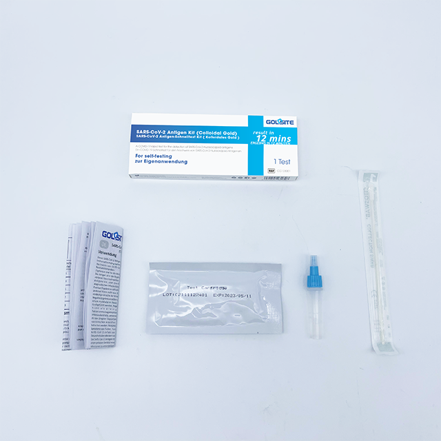 Kit de prueba rápida de antígeno COVID-19 English Deutsch con marca CE para autocomprobación